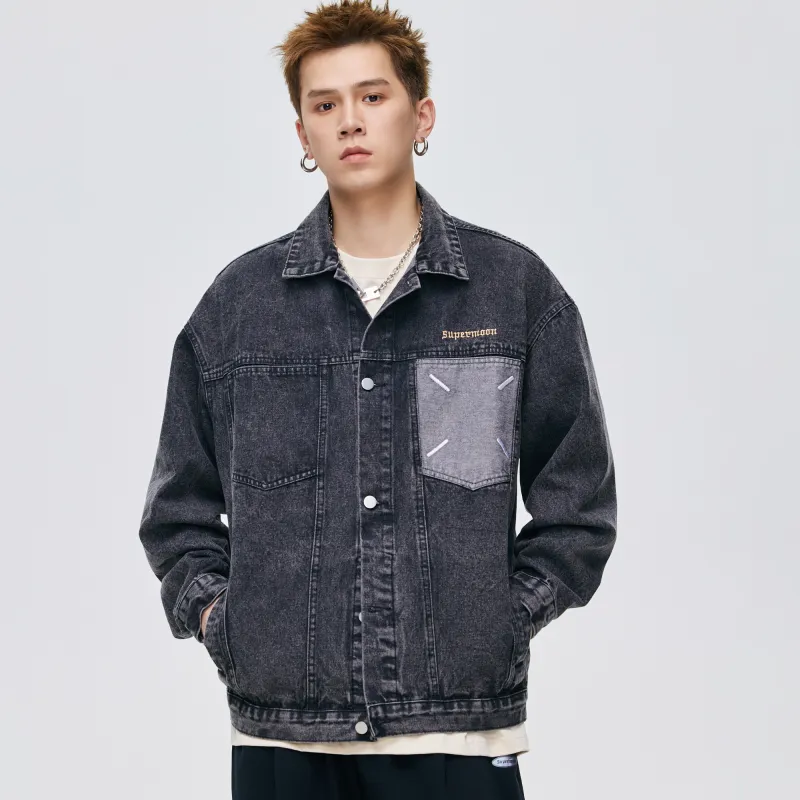 SUPERMOON Denim Jackets Unisex-5