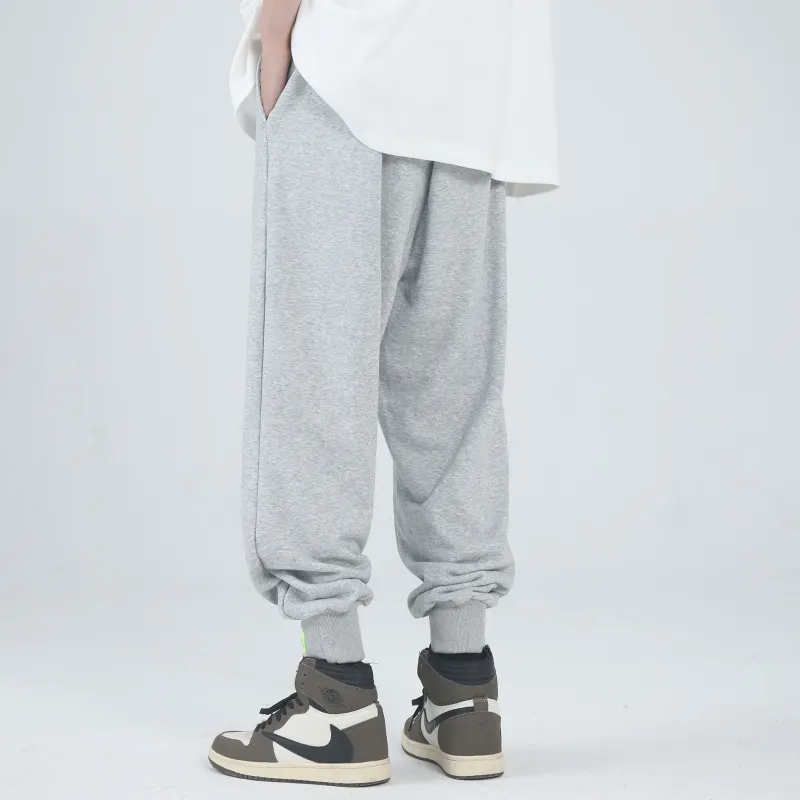 SUPERMOON Autumn And Winter Season Knitted Sports Pants Unisex Black-2