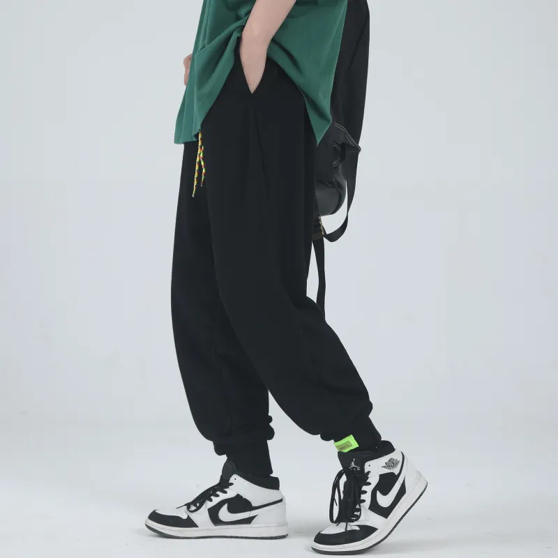 SUPERMOON Autumn And Winter Season Knitted Sports Pants Unisex Black-40