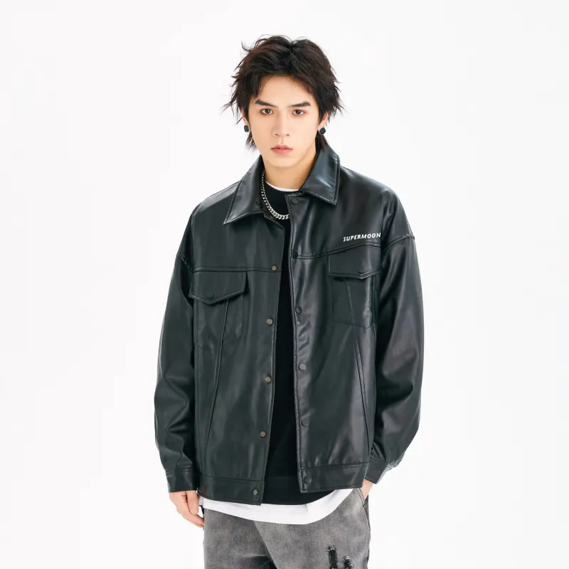 SUPERMOON Leather Jackets Unisex-5