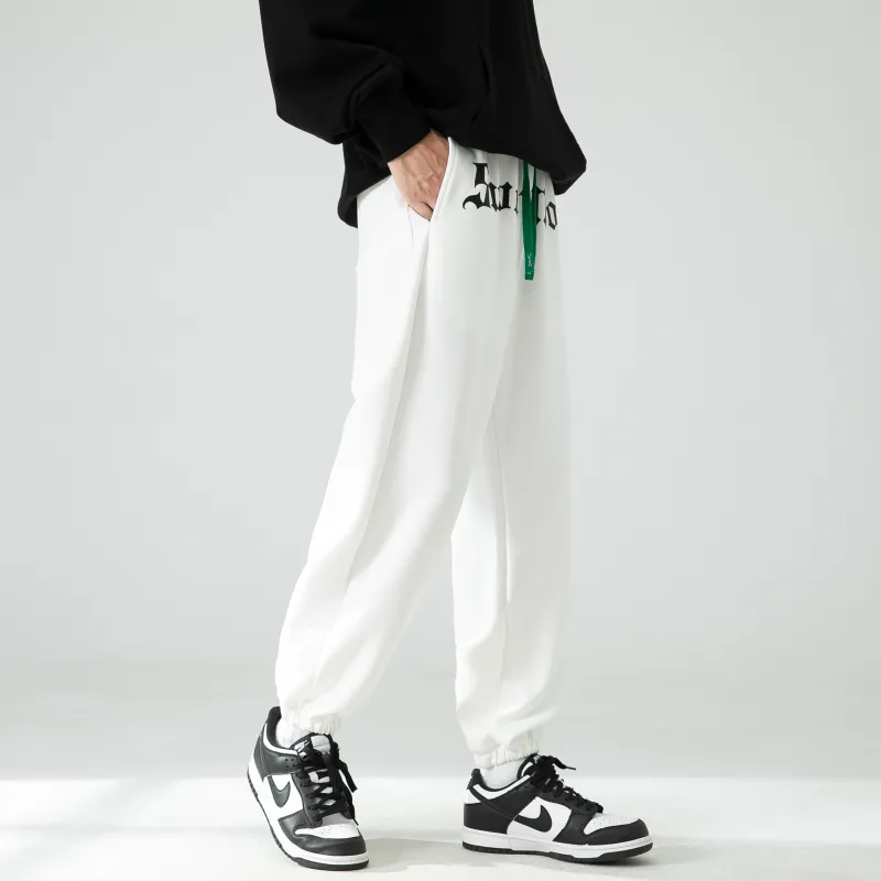 SUPERMOON Autumn And Winter Season Knitted Sports Pants Unisex Black-12