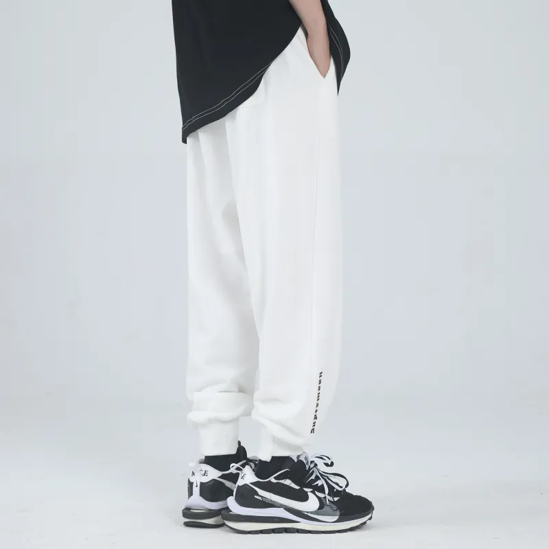 SUPERMOON Autumn And Winter Season Knitted Sports Pants Unisex Black-15