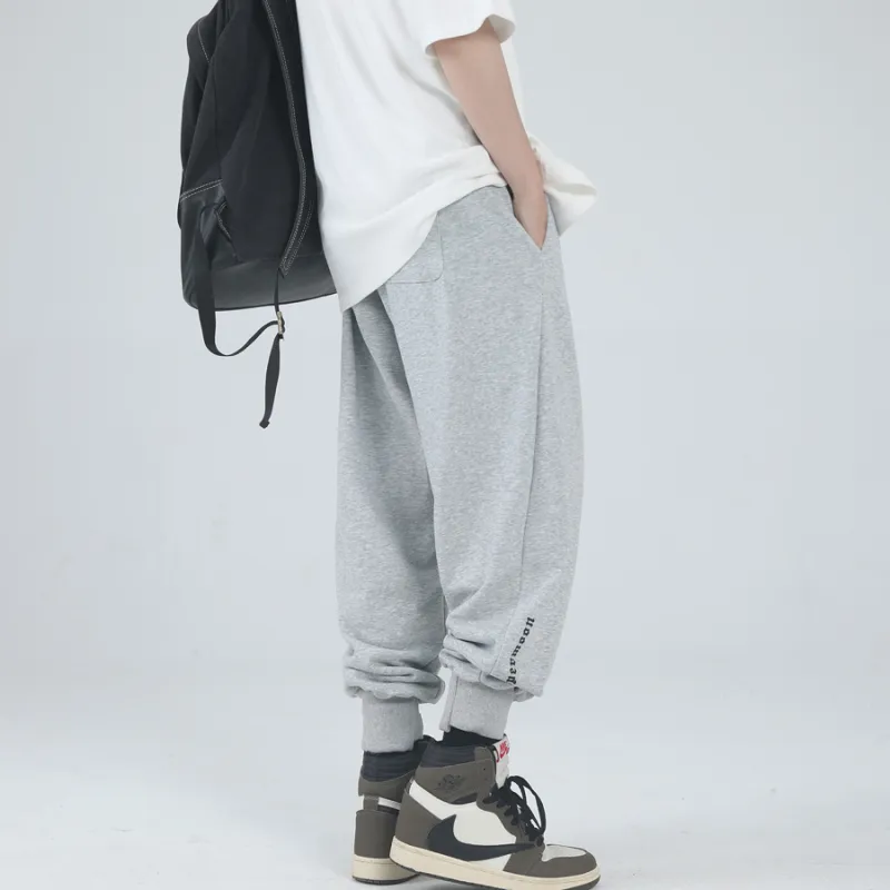 SUPERMOON Autumn And Winter Season Knitted Sports Pants Unisex Black-51
