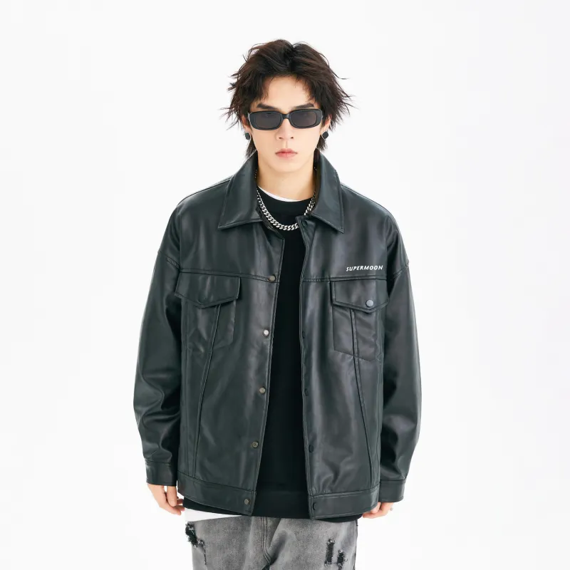SUPERMOON Leather Jackets Unisex-4
