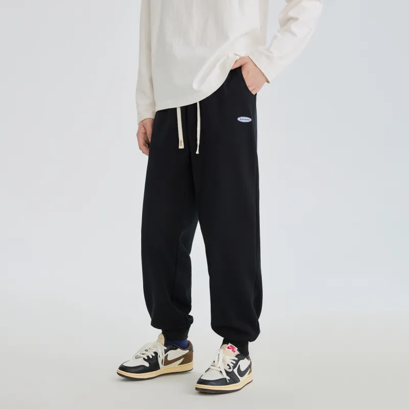 SUPERMOON Thickened And Fleece-Lined Sweatpants Cuffed Pants Unisex-8