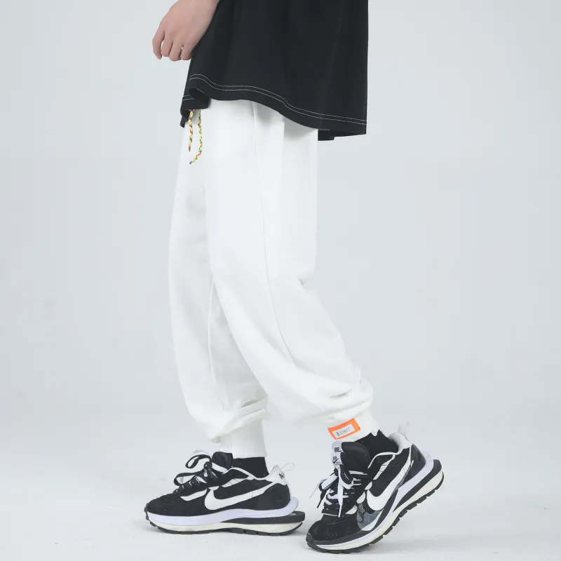 SUPERMOON Autumn And Winter Season Knitted Sports Pants Unisex Black-55