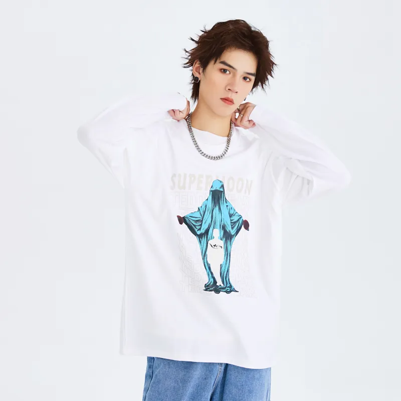 SUPERMOON Long-Sleeved T-Shirt Unisex-7