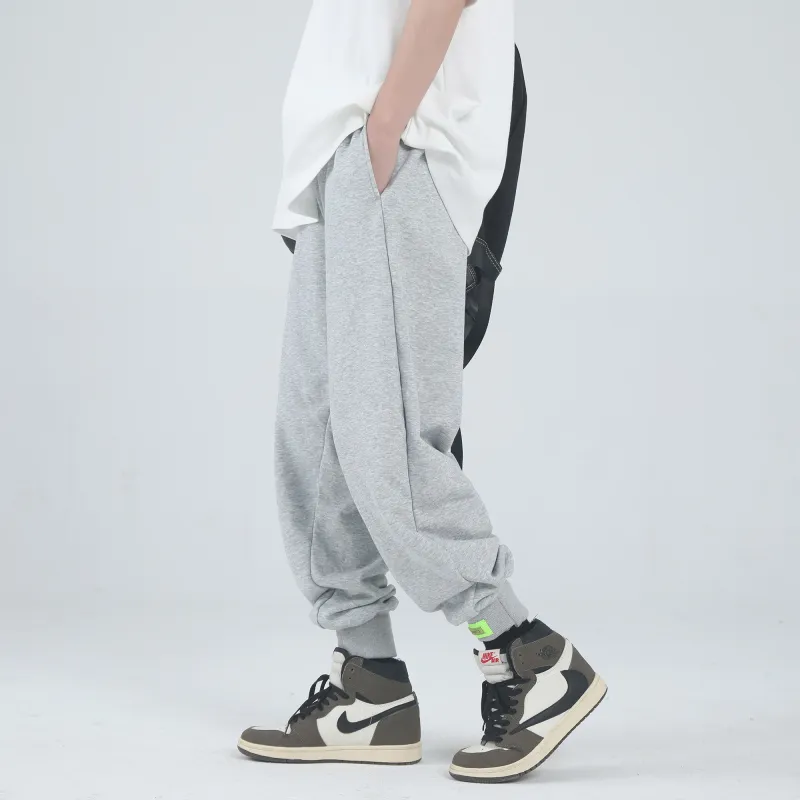 SUPERMOON Autumn And Winter Season Knitted Sports Pants Unisex Black-4