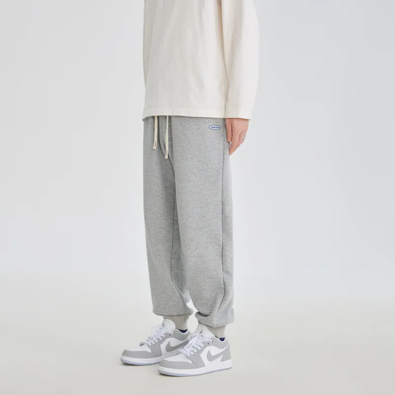 SUPERMOON Thickened And Fleece-Lined Sweatpants Cuffed Pants Unisex-4