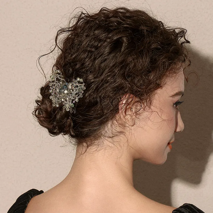 Cercoo Artificial Crystal Hair Clips Women's-1