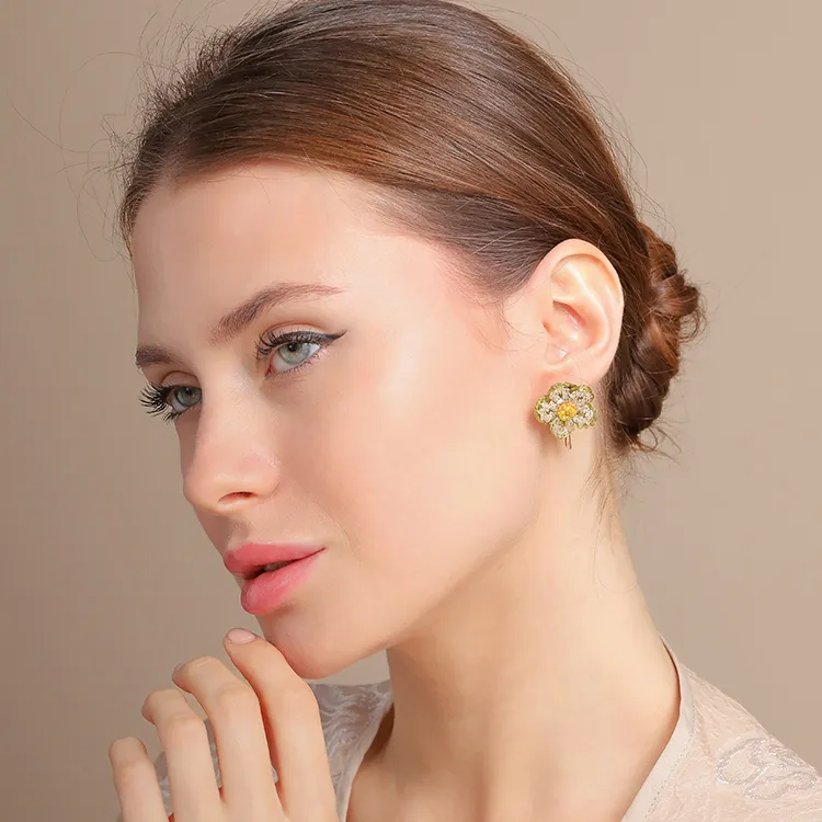 Cercoo S925 Silver Stud Earrings Women's-2