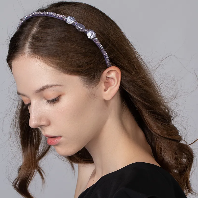 Cercoo Resin Pearl Artificial Crystal Headbands Women's-3