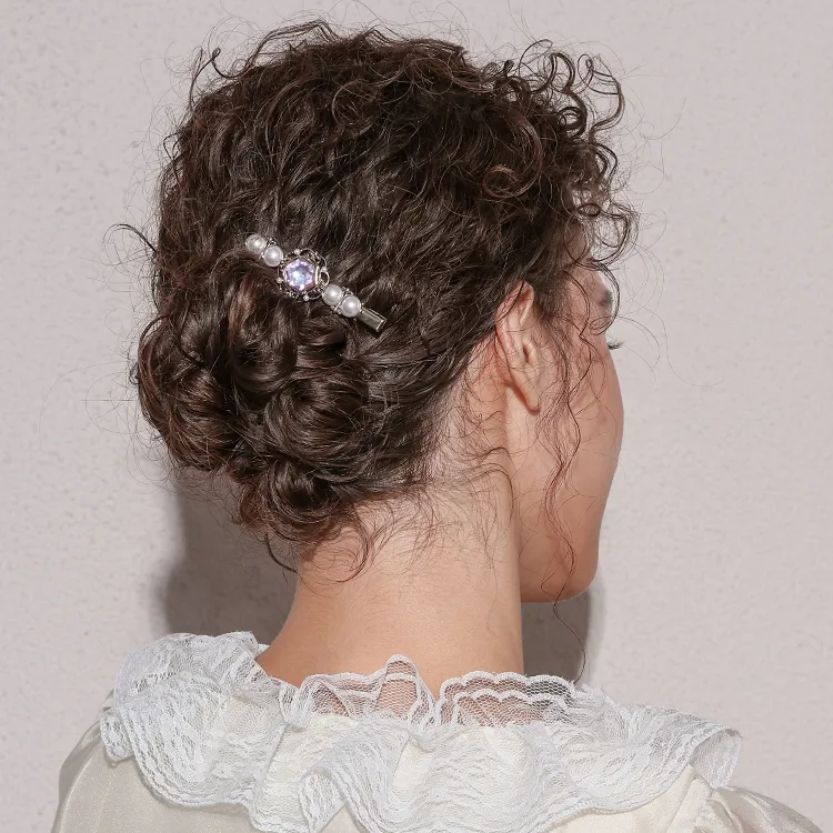 Cercoo Copper, Artificial Pearl Hair Clips Women's-2