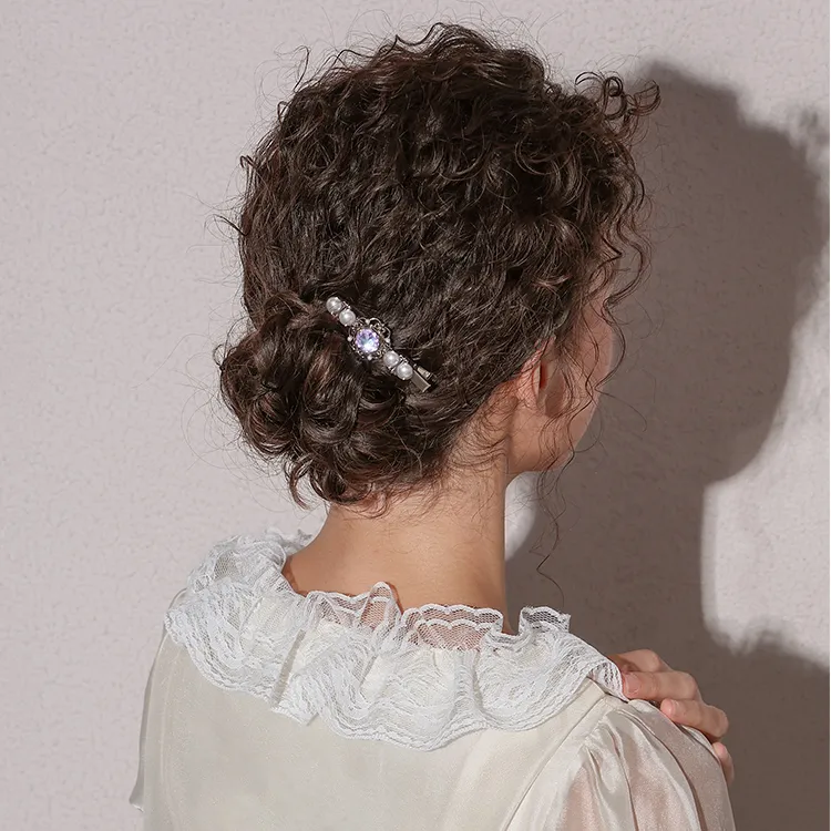 Cercoo Copper, Artificial Pearl Hair Clips Women's-1