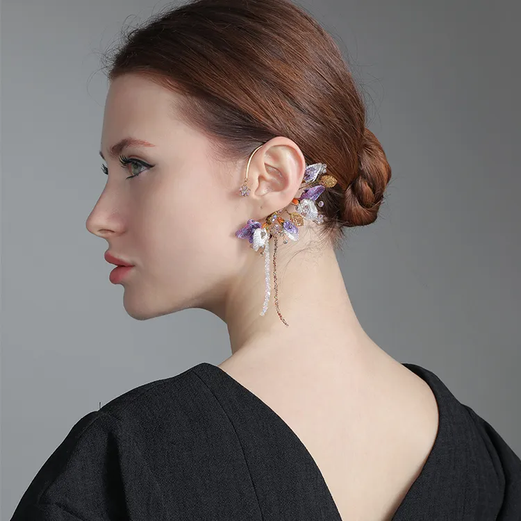 Cercoo Artificial Crystal Earrings Women's-3