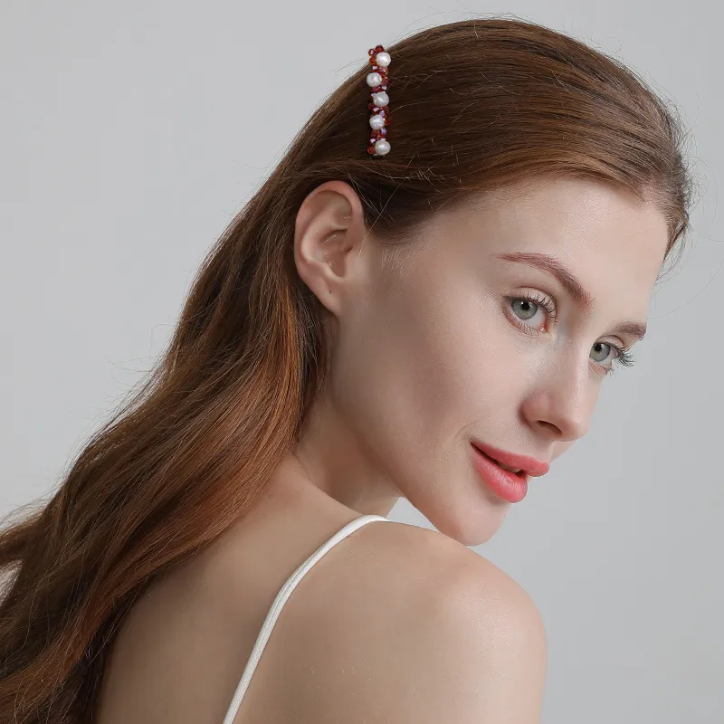 Cercoo Artificial Pearl Hair Clips Women's-2