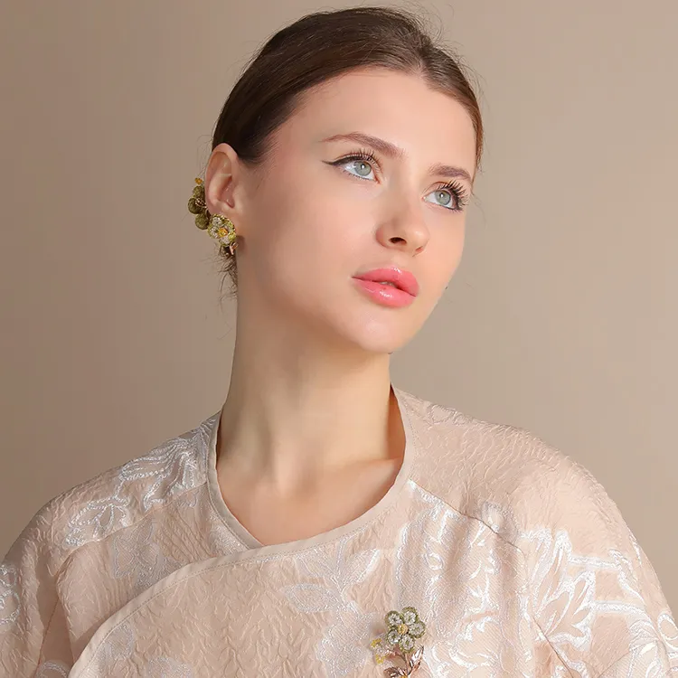 Cercoo Artificial Crystal Brooches Women's-3