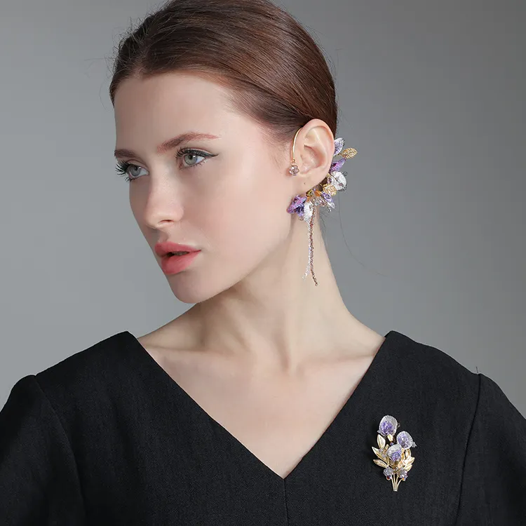 Cercoo Artificial Crystal Earrings Women's-2
