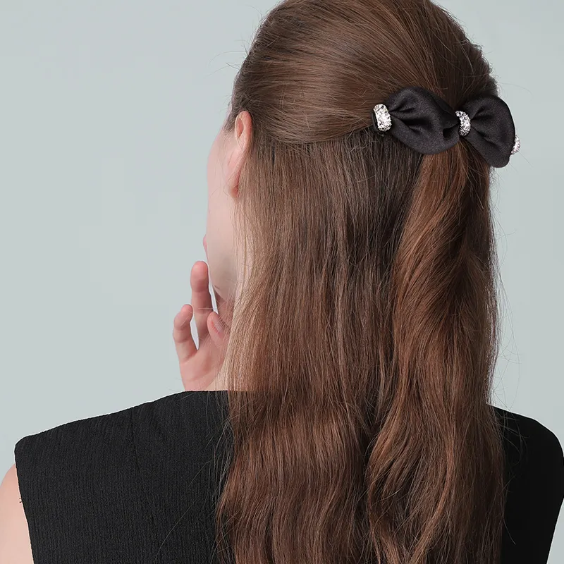 Cercoo Imitation Silk Satin Hair Clips Women's-2