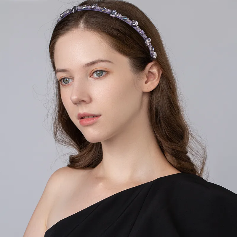 Cercoo Resin Pearl Artificial Crystal Headbands Women's-2