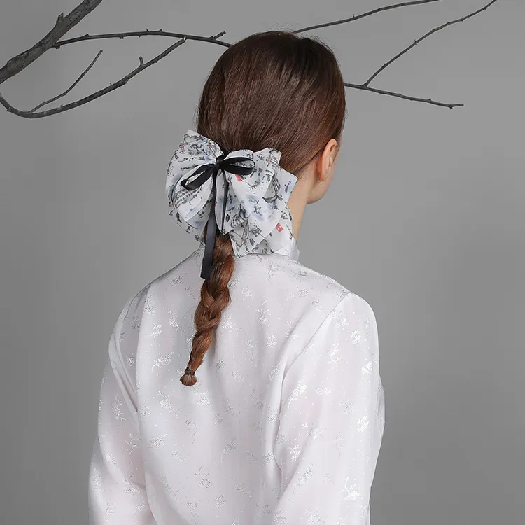 Cercoo Chiffon Hair Clips Women's-2