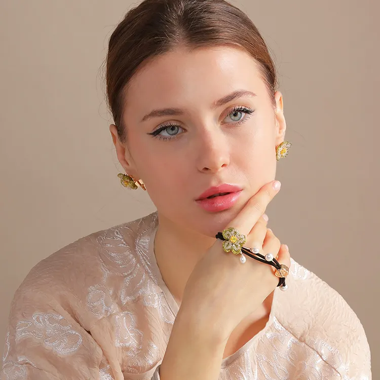 Cercoo Artificial Crystal Hair Tie Women's-2