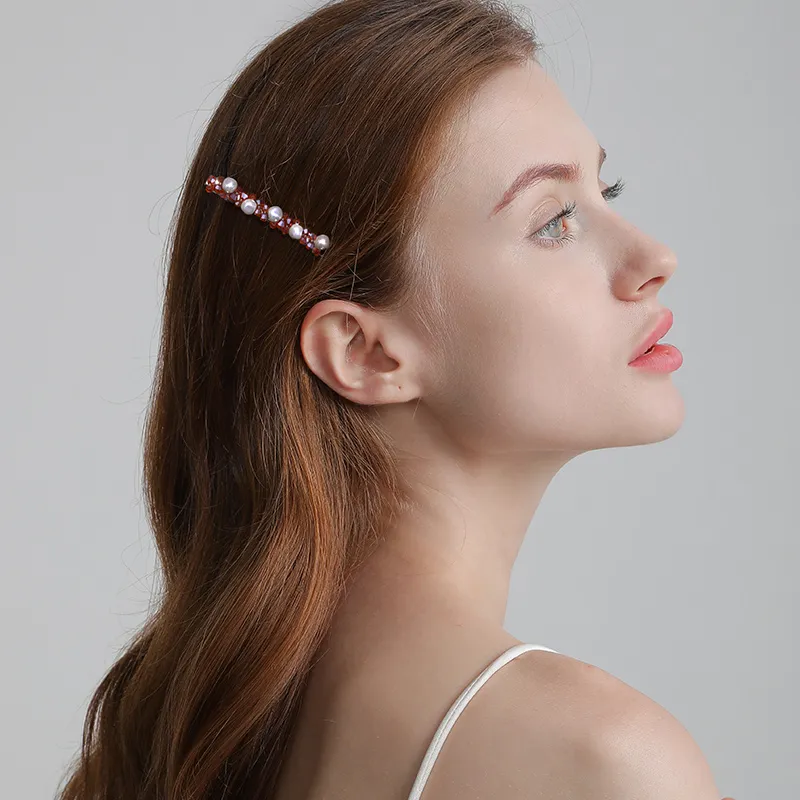 Cercoo Artificial Pearl Hair Clips Women's-3