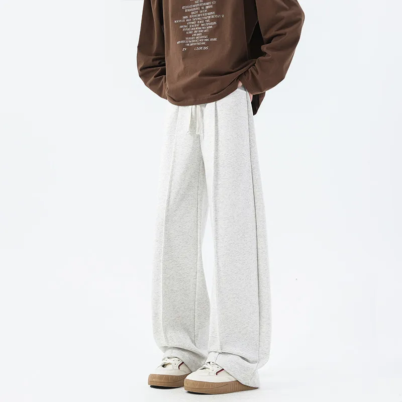 ROSECREED Casual Pants Unisex White Heather Gray-2