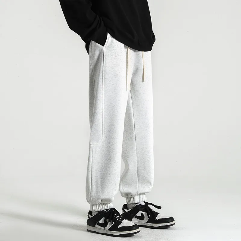 ROSECREED Casual Pants Unisex White Heather Gray-3
