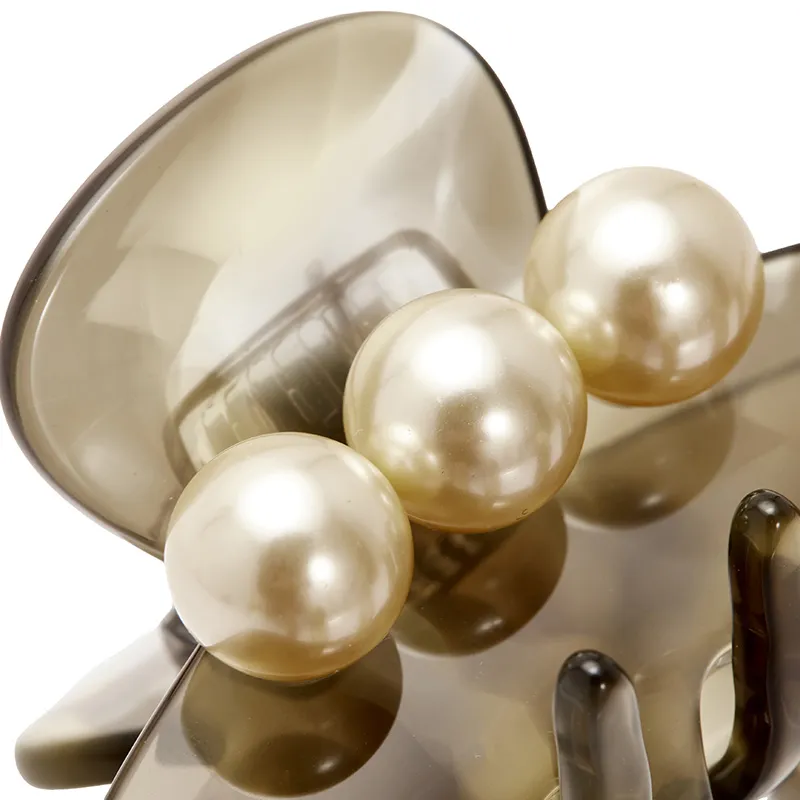 ALEXANDRE DE PARIS Camouflage Jade Bead Medium Size Claw Clip Women's-4