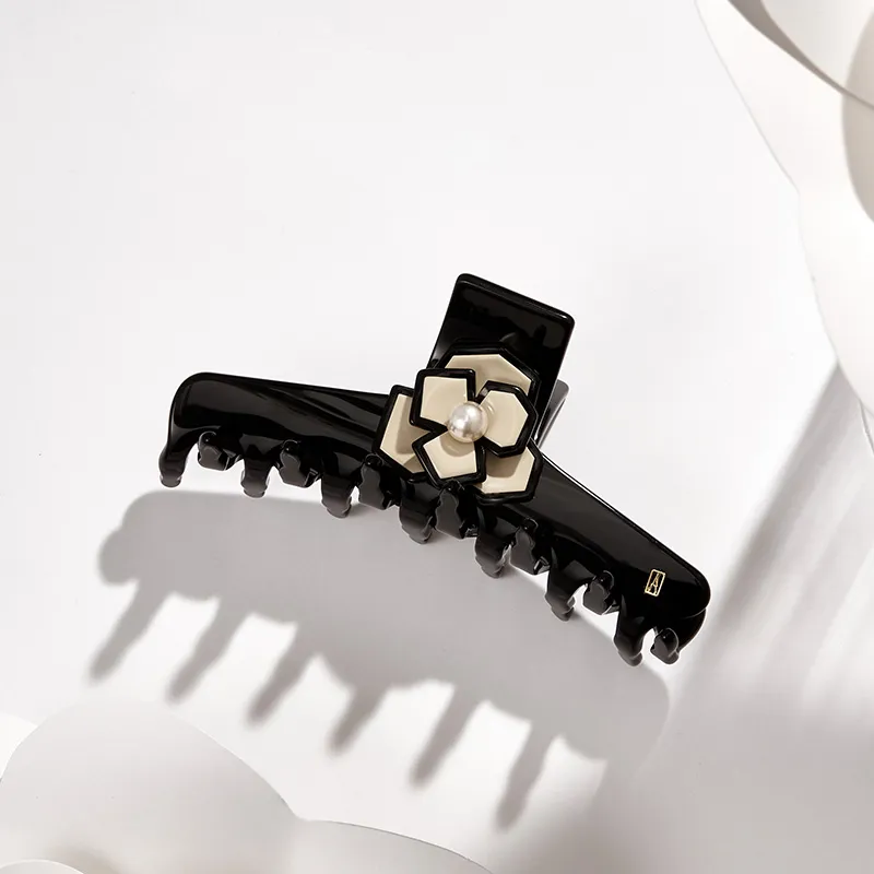 ALEXANDRE DE PARIS Minimalist Camellia Large Size Claw Clip Hair Accessories Headwear Women's-1