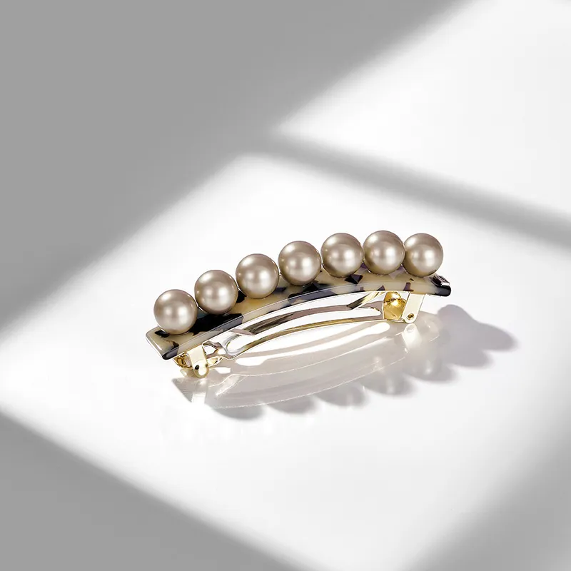 ALEXANDRE DE PARIS Jade Bead 8cm Hair Clip Headpiece Women's-8
