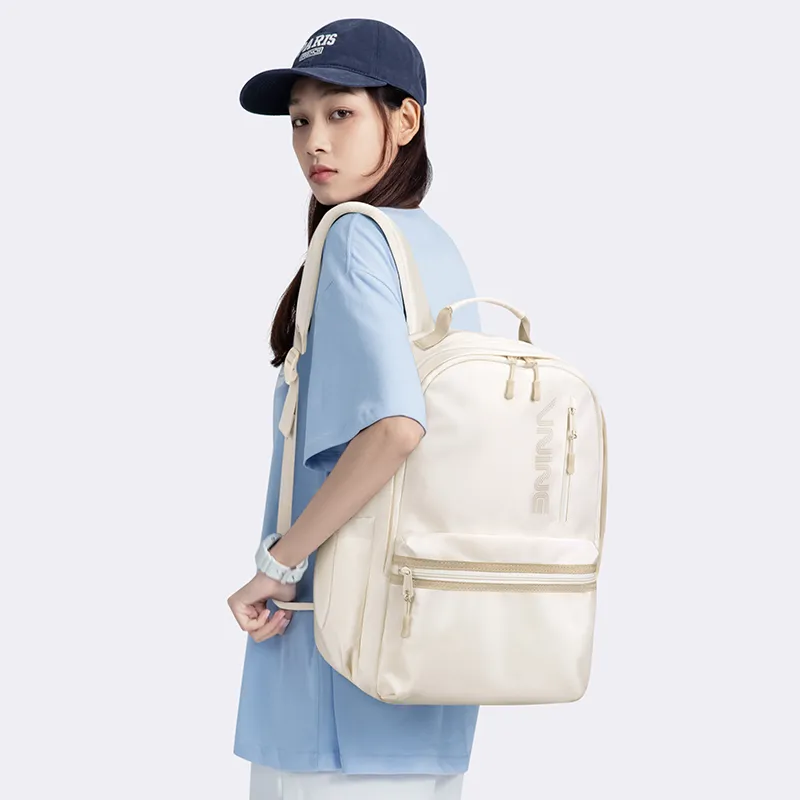 V.NINE Fabric Backpack Unisex Ecru/Obsidian Black-5