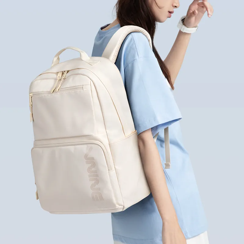 V.NINE Fabric Backpack Large Size Unisex Lunar Gray/Obsidian Black-4