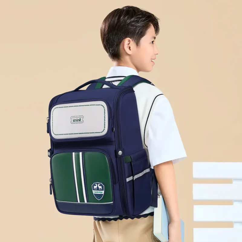 V.NINE Fabric Student Backpack Backpack Unisex Multicolor-3