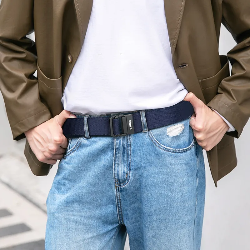 V.NINE Fabric Belt Men's Multicolor 3.7cm-16