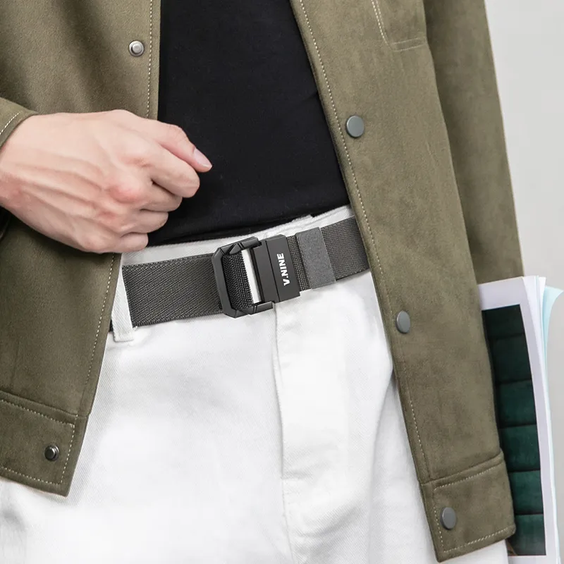 V.NINE Fabric Belt Men's Multicolor 3.7cm-11