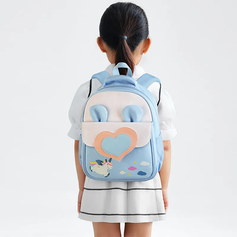 V.NINE Fabric Student Bag Medium Size Kids' Blue/Pink/Purple-5