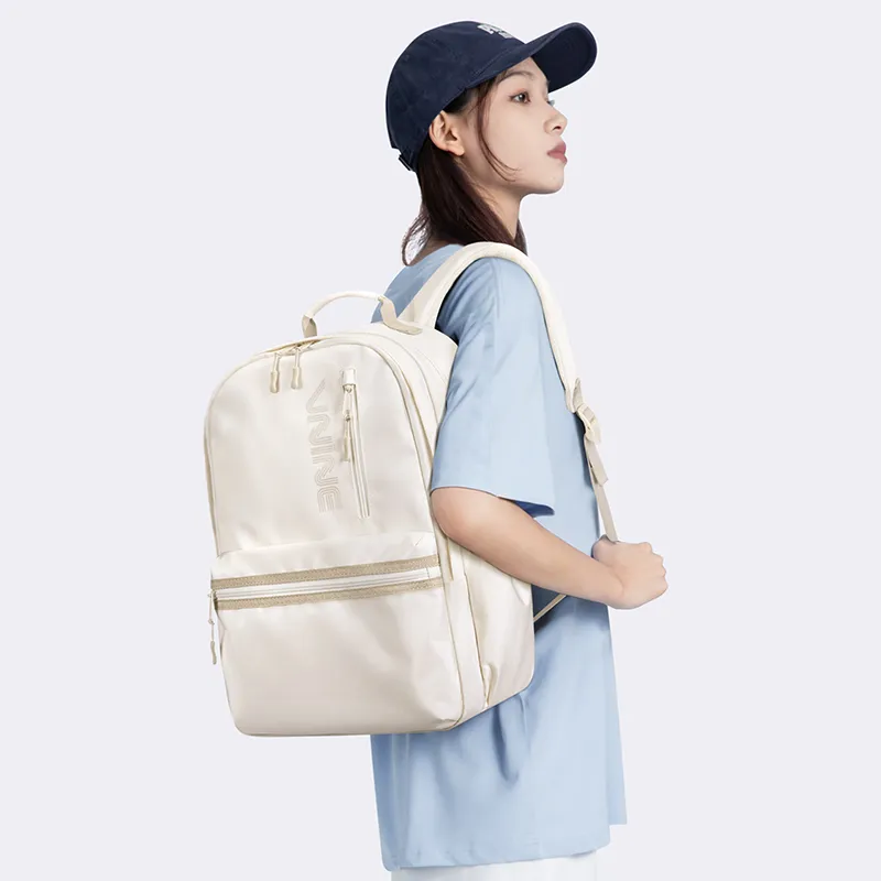 V.NINE Fabric Backpack Unisex Ecru/Obsidian Black-4