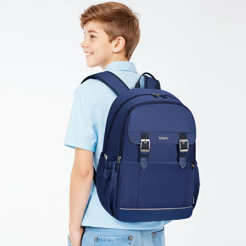 V.NINE Fabric Student Bag Unisex Taro Purple/Starry Blue-10