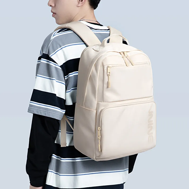 V.NINE Fabric Backpack Large Size Unisex Lunar Gray/Obsidian Black-5