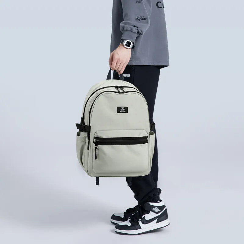 V.NINE Fabric Backpack Laptop Bag Graduation Travel Backpack Large Size Unisex Multicolor-5