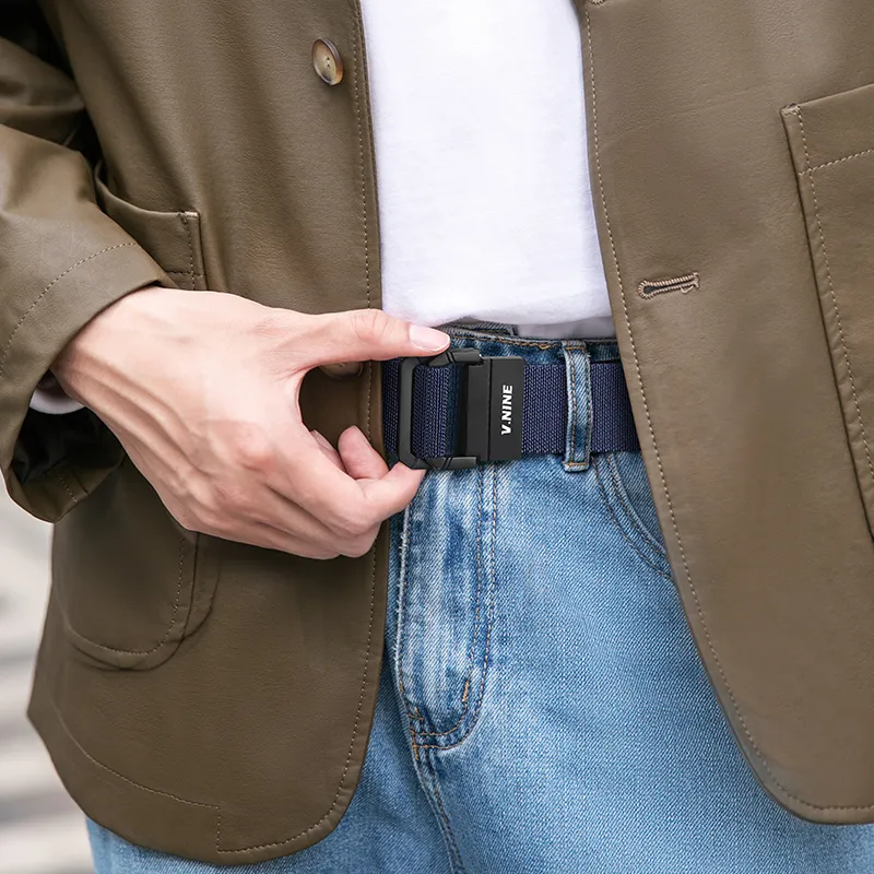 V.NINE Fabric Belt Men's Multicolor 3.7cm-17