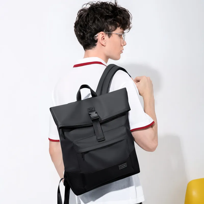 V.NINE Fabric Backpack Large Size Men's Starry Black/Starry Gray-3