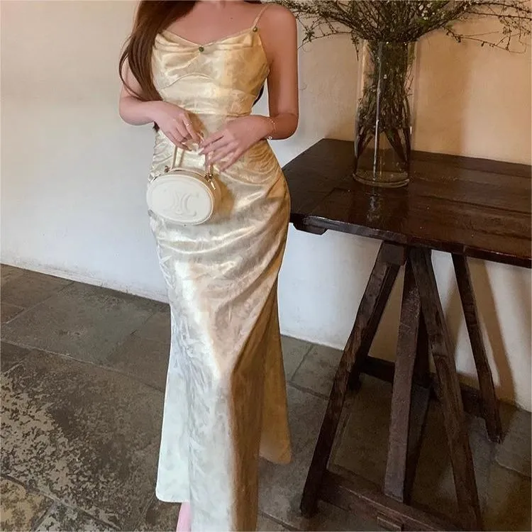 BETTER BING SS24 Slip Dresses Women's Champagne Gold-10