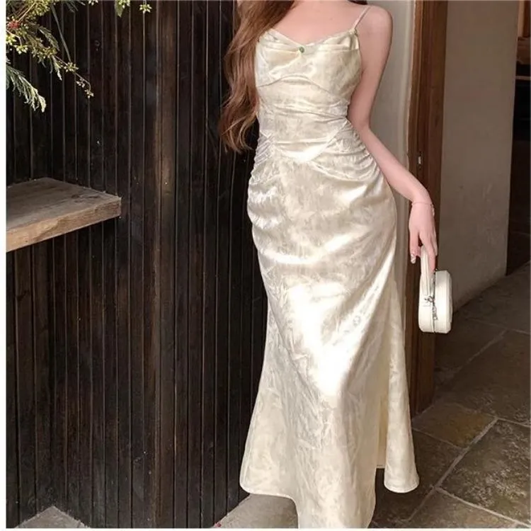 BETTER BING SS24 Slip Dresses Women's Champagne Gold-8