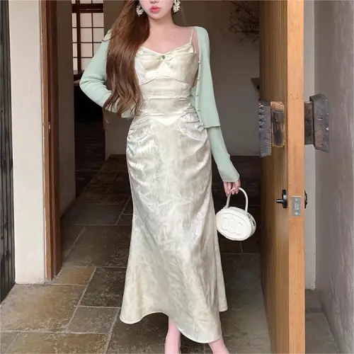 BETTER BING SS24 Slip Dresses Women's Champagne Gold
