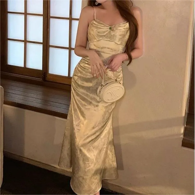 BETTER BING SS24 Slip Dresses Women's Champagne Gold-9