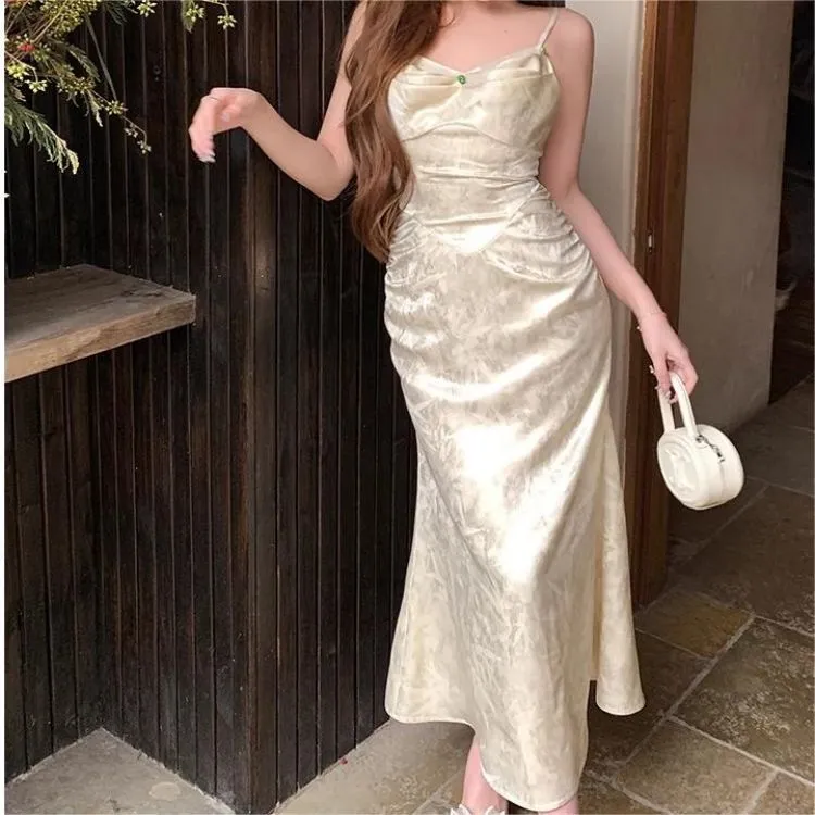 BETTER BING SS24 Slip Dresses Women's Champagne Gold-3
