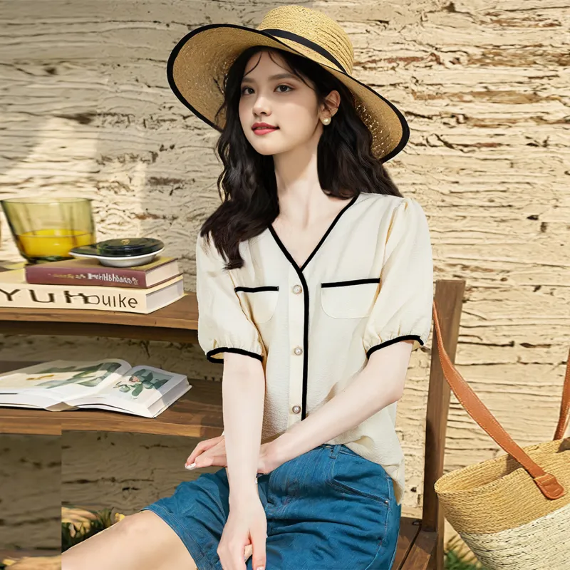 Wbwq Chiffon Shirts Women's Multiple Colors-22